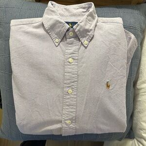 Polo by Ralph Lauren Men's Light Purple Button Down Shirt